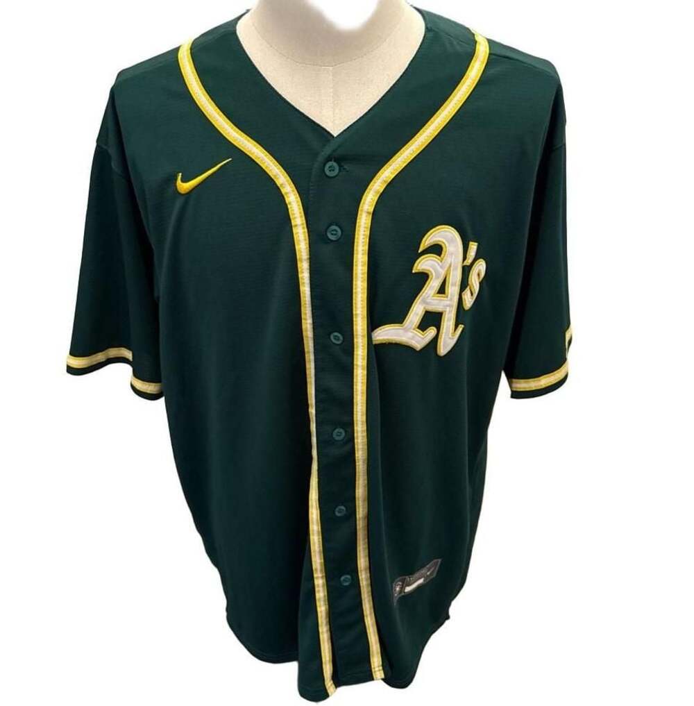 Nike Oakland Athletics Rickey Henderson #24 Green Replica Baseball Jersey Size X
